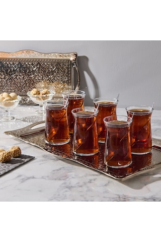 Lav Vera 6'lı Çay Bardağı - 180 Ml Şeffaf