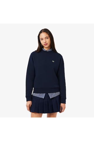 Lacoste Kadın Regular Fit Bisiklet Yaka Sweatshirt Lacivert