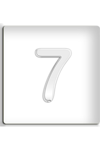 4.2 Cm Metal Krom Kapı Numarası - Kendinden Yapışkanlı No 7