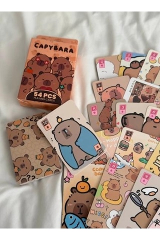 İskambil Kağıdı Capybara Poker Oyun Kartı 54 Adet İskambil Destesi