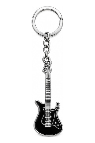 Elektro Gitar Figürlü Metal Anahtarlık Müzik Severlere Özel Çanta Ve Anahtar Aksesuarı