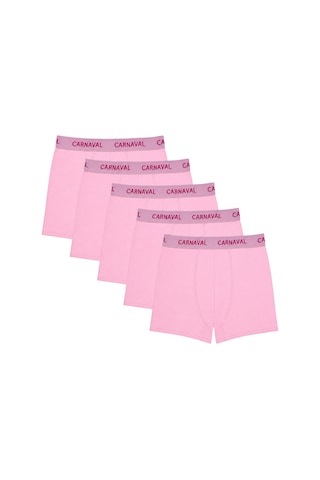 Carnaval Socks Carnaval Monotone Erkek Boxer 5'li Set- Pembe Çoklu