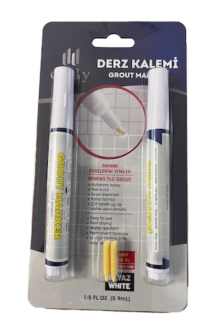 Dudy 2'li Beyaz Fayans Derz Yenileme Kalemi Dudy 2'li Beyaz Fayans Derz Yenileme Kalemi