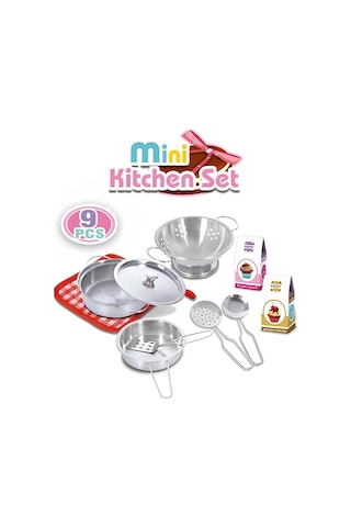 Mini Metal Mutfak Seti 9 Parça