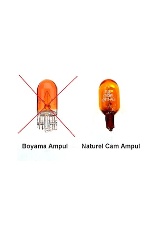 Fardoktoru W5W Turuncu Oto Park Ampulü T10 Naturel Cam Flösher