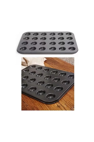 Mybru 24'lü Muffin Kalıbı 37 X 25 Cm Siyah