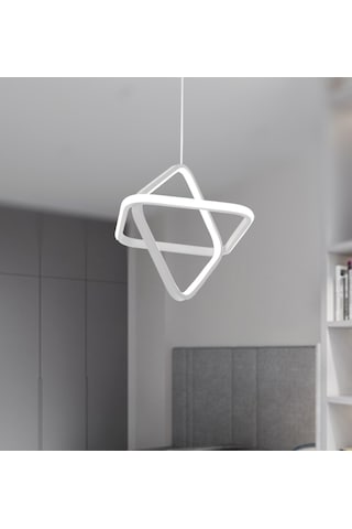 Tt316-by Tt Ayd. 2kare Modeli Gün Işığı Mat Beyaz Led Avize Beyaz