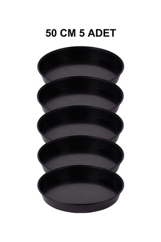 Grow Wizard Yuvarlak Saksı Altlığı 50 Cm 5 Adet Siyah