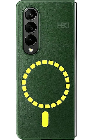 Samsung Galaxy Z Fold 3 Kılıf Hbc-156 Forum Magneticsafe Kapak - Koyu Yeşil