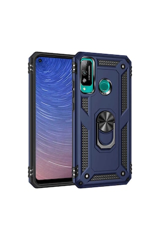 Huawei P40 Lite E Kılıf Zore Vega Kapak Mavi