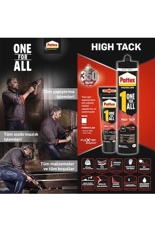 Pattex One For All Yapıştırıcı Montaj Silikonu Beyaz 280Ml (502538269)