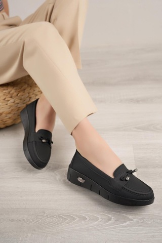 Nesil Shoes Ayzen 502 Siyah Kot Anatomik Kadın Ayakkabı-siyah Kot Kot Rengi - Siyah