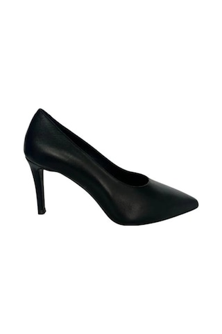 Kemal Tanca 175 6160 11 Kadın Hakiki Deri Topuklu Ayakkabı Stiletto Siyah