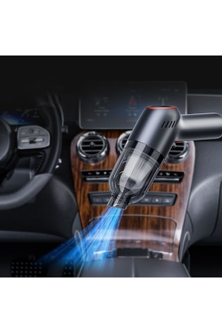 Kablosuz Şarj Araba Elektrikli Süpürge Mini El Yüksek Güçlü Islak Ve Kuru Elektrikli Süpürge, Renk: Siyah