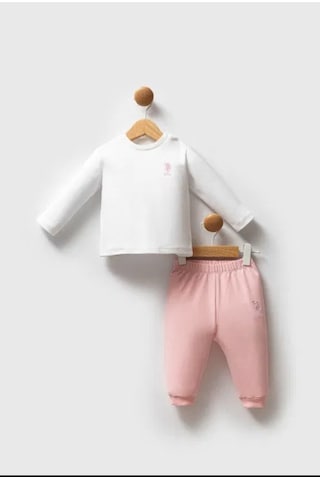 U.S. Polo Assn. 3lü Takım Açık Pembe-12701 Pembe