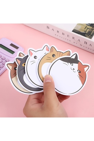 Kedi Yapışkan Notlar Uzaylı Çizgi Film Hayvanları Sevimli Yapışkan Ofis Öğrenci Malzemeleri