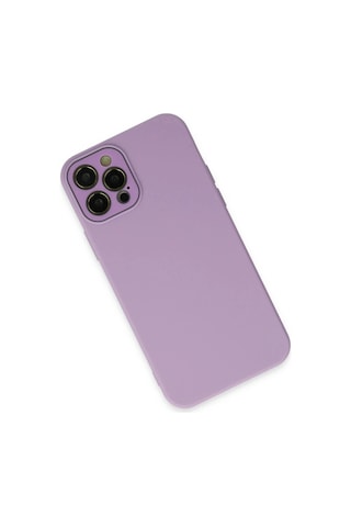 Mey İthalat iPhone Uyumlu 12 Pro Max Kılıf Lansman Glass Kapak - Lila