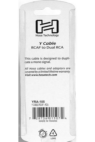 Hosa Technology Yra-105 15 Santim Rca Dişi - Dual Rca Erkek Y