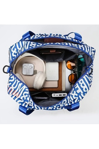 Sandwich Motion003 Siyah Zebra Desenli Dayanıklı Spor Çanta, Ayakkabı Bölmesi Siyah