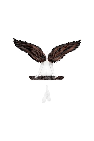 Homyl Reçine Melek Kanatları Sanat Heykeli Duvar Dekoru Dıy 20 Santimetre