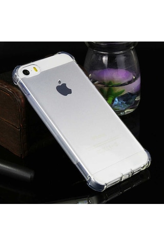 Apple Uyumlu iPhone 5 5S Kilif Köse Korumali Seffaf Silikon Kapak 392957597