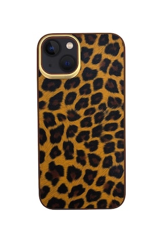 Kajsa Apple Uyumlu iPhone 13 Kılıf Kajsa Glamorous Serisi Leopard Combo Kapak ZORE-219945