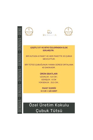 Exclusive Çubuk Tütsü 6 X 20 Adet Dinginlik Veren Meditasyon Çakra Enerji Rahatlatıcı Kokulu