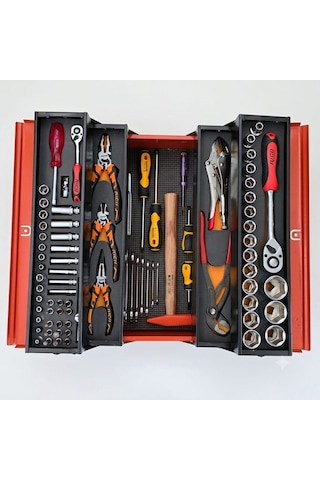 Rico 5 Gözlü 93 Pç Metal Dolu Takım Çantası 42,5cmx23cmx20cm