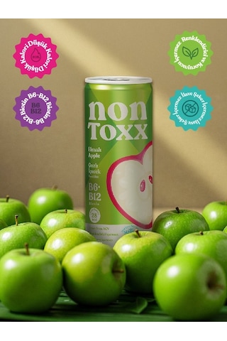 Nontoxx Elmalı, Sirkeli, Gazlı İçecek 250 Ml