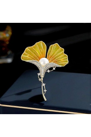 1 Adet Kadın Kristal Yapay Elmas Broşlar Zarif Yaprak Çiçek İğneleri Broş Kostüm Takı Broşlar Hediyeler Çok Renkli