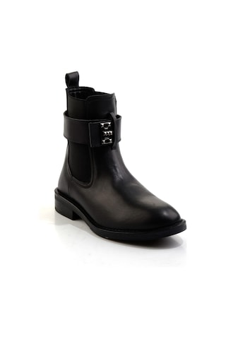 Bambi Siyah Hakiki Deri Kadın Bot & Bootie K02724259003 Siyah