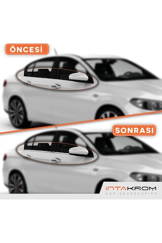 İntakrom Fiat Egea 2015 ve Üzeri Krom Cam Çıtası 4 Parça