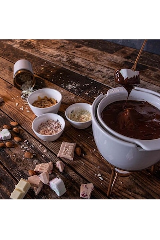 Choco Fondü Marie Çikolata Fondü Seti 550ml Çok Renkli