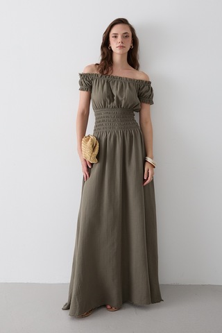 Çağla Büzgülü Elbise - 2002 Çağla