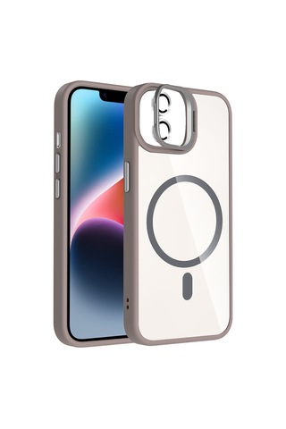 Joko Apple Uyumlu iPhone 11 Remim Lensli Magsafe Standlı Kapak - Titan Gri