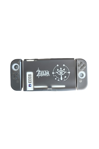 Switch Silikon Kılıf Joy-con Koruyucu Kılıf Zelda Desenli Gri