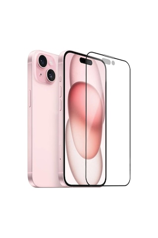 Vendas Apple Uyumlu iPhone 15 Pro Max Anti-dust Warrior 9d Full Cover Temperli Cam Ekran Koruyucu