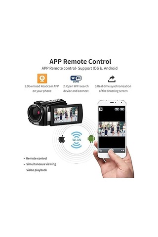 Ordro Camcorder IR Wi-Fi Gece Görüşü Dijital Video Kamera