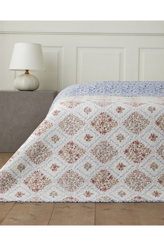 English Home Penny Bloom Çift Kişilik Çok Amaçlı Örtü 200x220 Cm Mor Mor