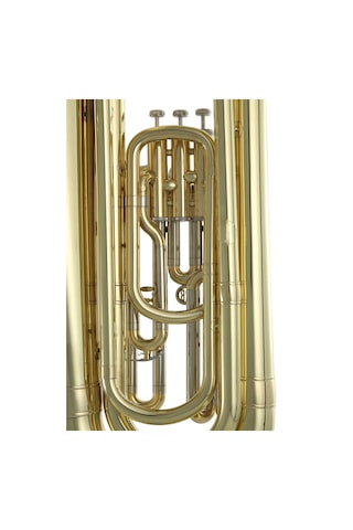 Roy Benson Tb-301-3 Pistonlu Tuba Profesyonel - Bb Tuba 3 Pistonlu Mekanizma, Sarı Pirinç Gövde, Nikel Gümüş Dış Slaytlar, Lake Bitiş Ölçüler: 3/4 Ölçü Kompakt Tasarım