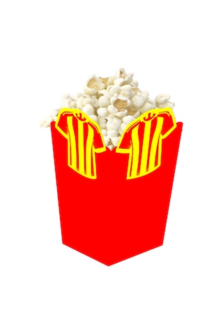 3d Sarı Kırmızı Taraftar Temalı Popcorn Mısır Kutusu 8 Li Paket