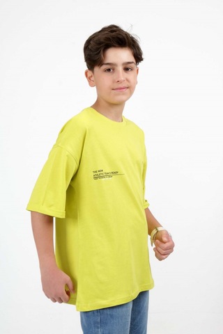Toontoy Kids Toontoy Erkek Çocuk The Baskılı Tişört Açık Yeşil