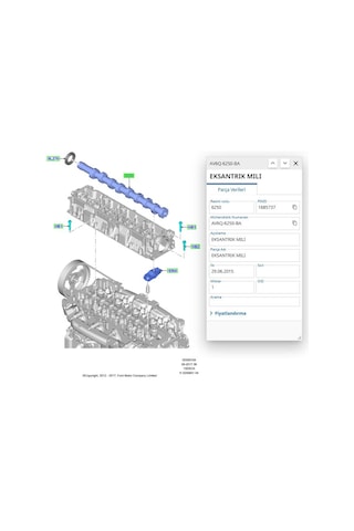 Eksantrik Mili Connect Focus 1.8 Tdcı 75/90ps 02 Est 14044 - Xs4q 6250 Ac