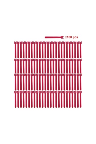 Fortunelane Kırmızı Nilon Bant, 12x200mm, Kablo Düzenleyici, Tekrarlı Kullanım, Ev Ve Ofis İçin Dayanıklı Bağlayıcı