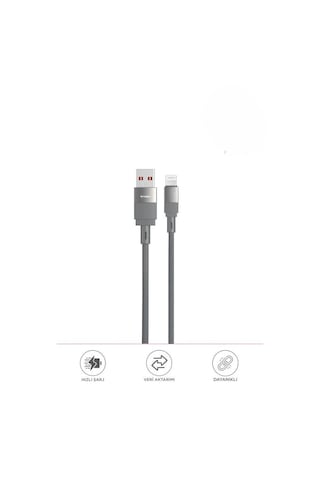 Torima U18 USB /Lightning Şarj Ve Data Kablosu Gri