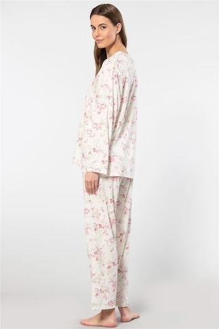 Türen 3388 Kadın Battal Çiçekli Patlı Uzun Kollu Pijama Takımı-pembe Pembe