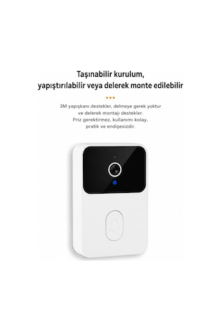 Kablosuz Akılı Görüntü Kameralı Kapı Zili Cmr36