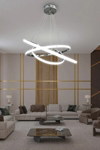 3' Lü Çember Modern Sarkıt Led Avize Çok Renkli