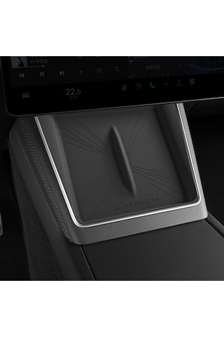 Tesla Model Y Juniper İçin Uyumlu Kablosuz Şarj Pedi Light Speed Tarzı Siyah
