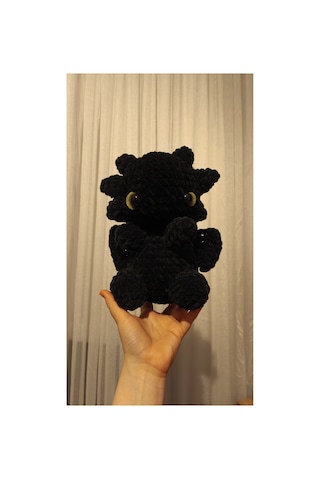 El Yapımı Tek Parça Tığ İşi Peluş: Dişsiz Model 1 Amigurumi Çok Renkli